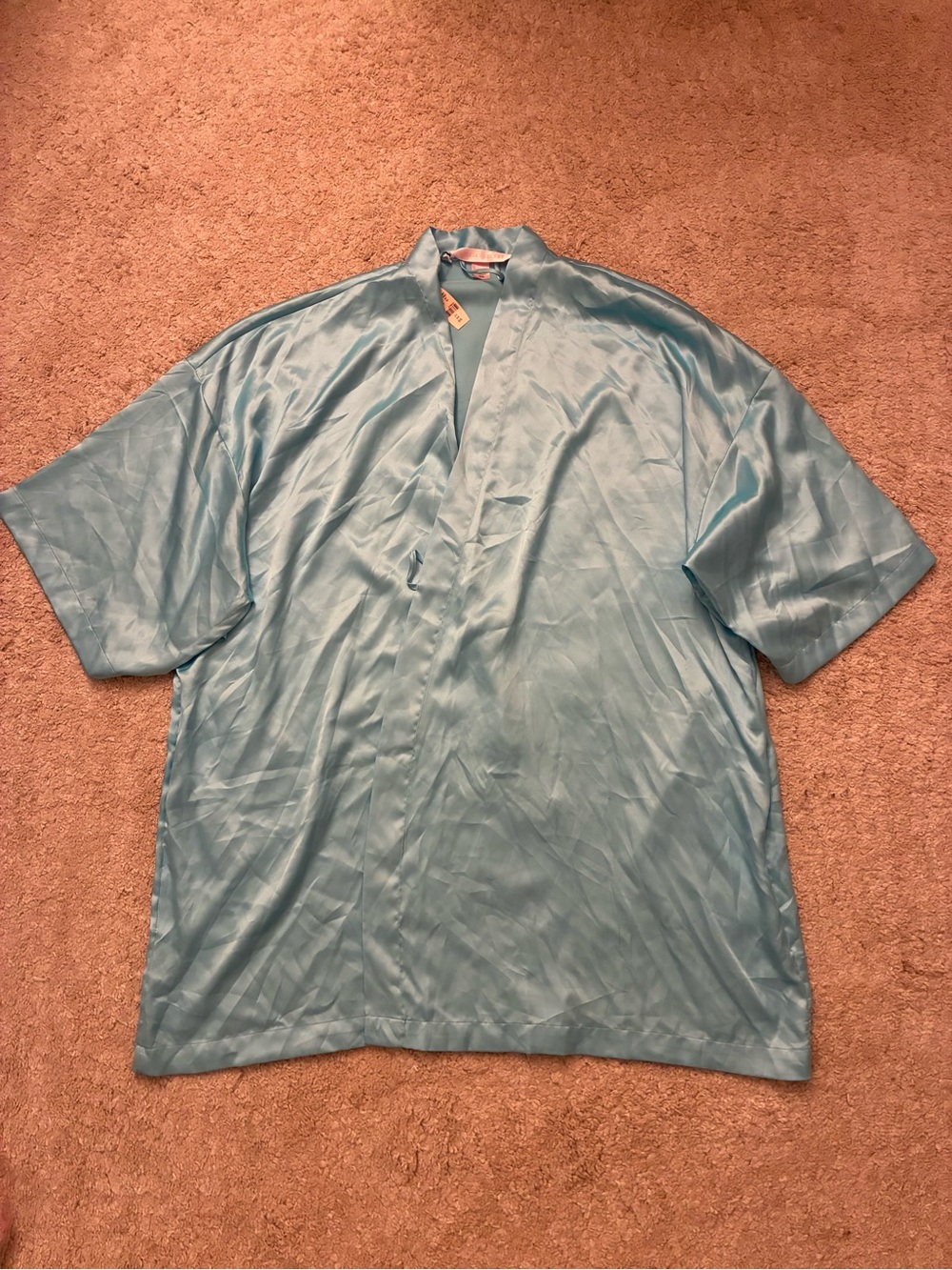 Victoria’s Secret Vintage 2007 Aqua Blue Satin Robe O/S